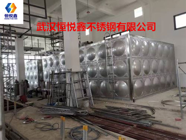武漢不銹鋼消防水箱施工現場